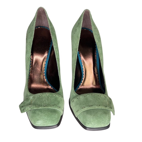 Zinc square toe suede heels 8 - Picture 2 of 3